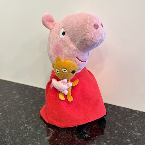 Ty Beanie Buddy-Peppa Pig with Teddy Bear-12" Adorable and Soft - Picture 1 of 6